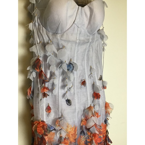 Zimmermann Wild Flower Botanica Petal Printed Linen-Silk Midi Dress Size 3 NWT - Picture 7 of 16